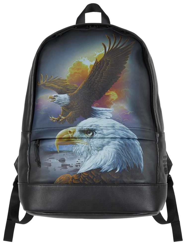Supreme x MM6 Maison Margiela Eagle Leather Backpack Black