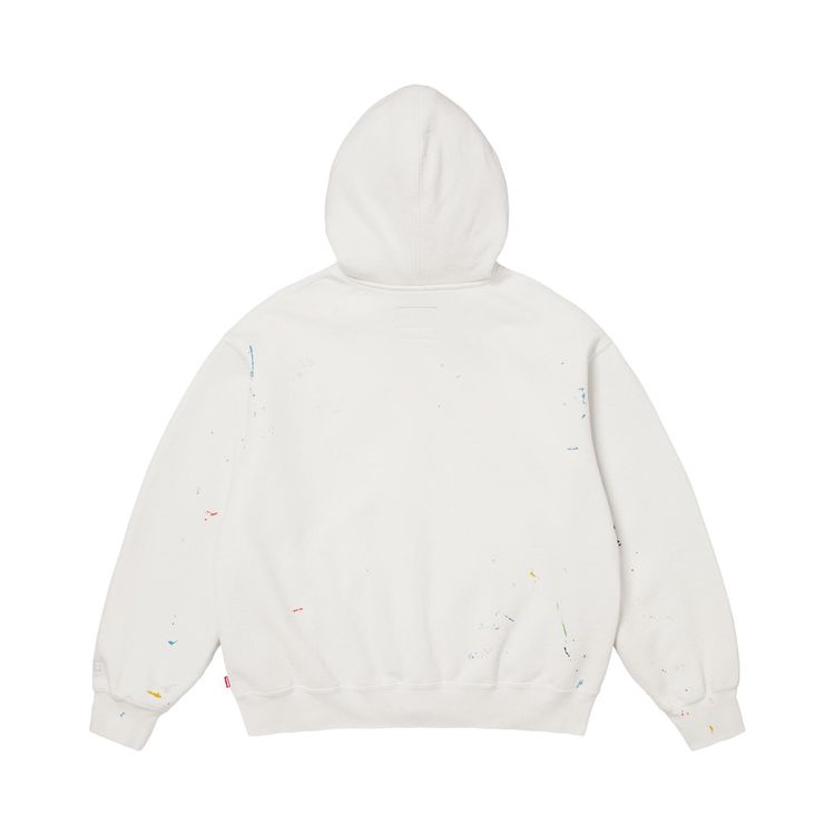 Supreme x MM6 Maison Margiela Box Logo Zip Up Hooded Sweatshirt White