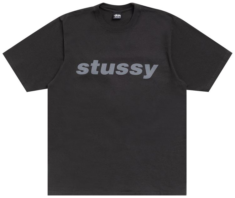 Stussy Shark Tee Pigment Dyed Faded Black
