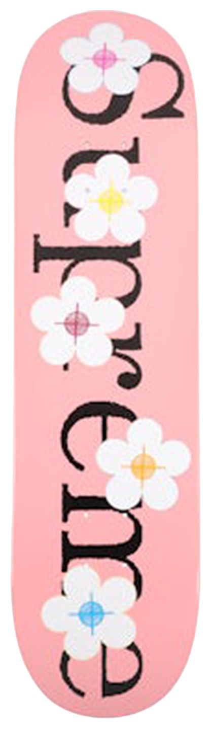 Supreme Flowers Skateboard Deck Pink