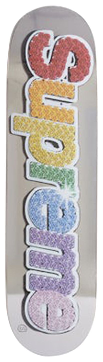 Supreme Bling Box Logo Skateboard Deck Platinum