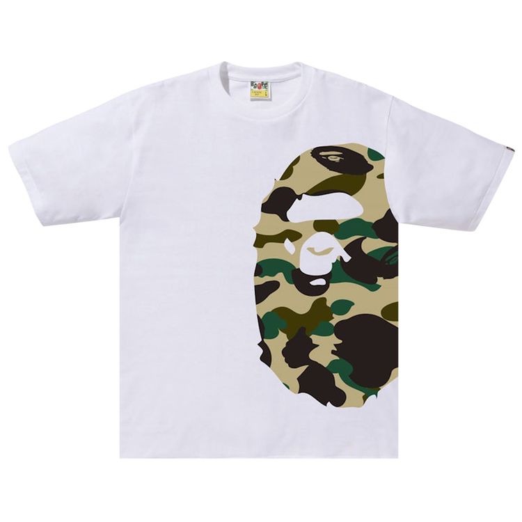 BAPE 1st Camo Side Big Ape Head Tee WhiteYellow