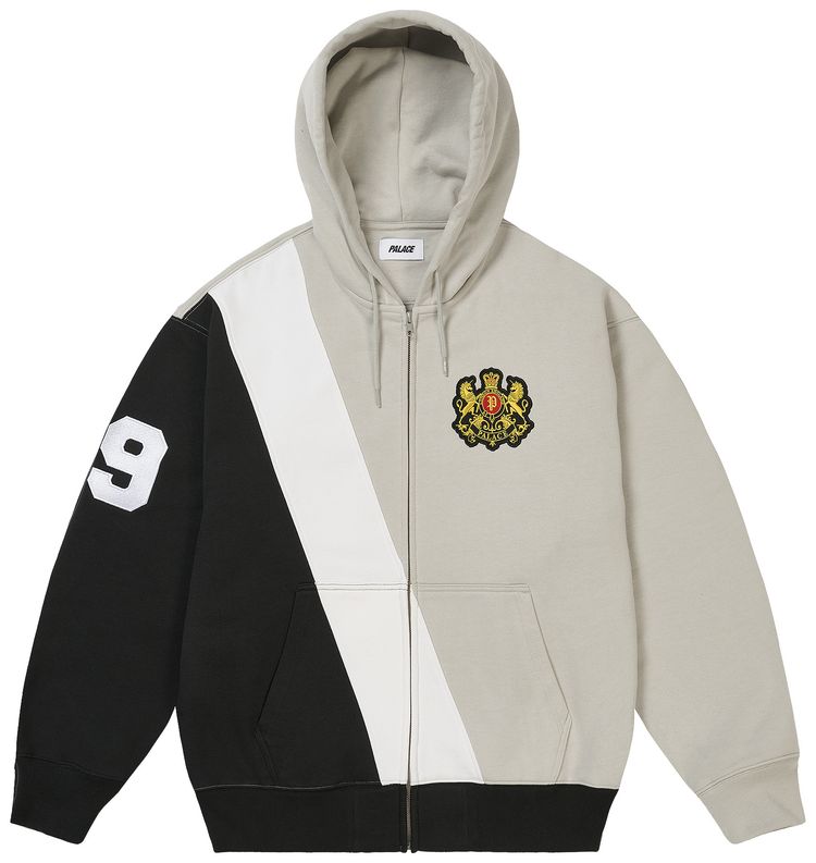 Palace Established Zip Hood Grey
