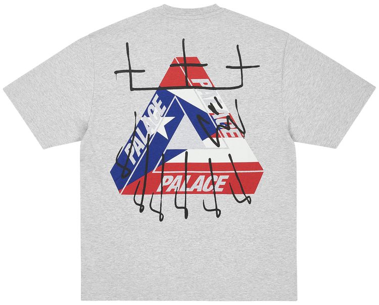 Palace King Tri T Shirt Grey Marl