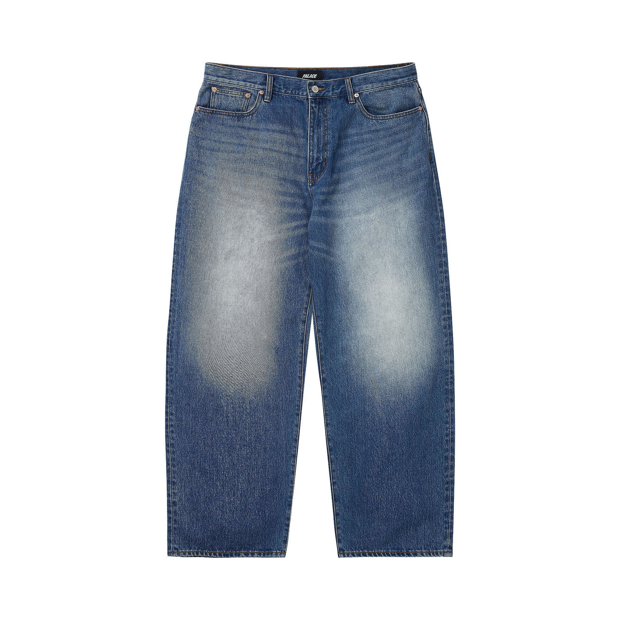 Buy Palace Le Script P90 Baggy Jean 'Distress Blue Wash' - P30T019