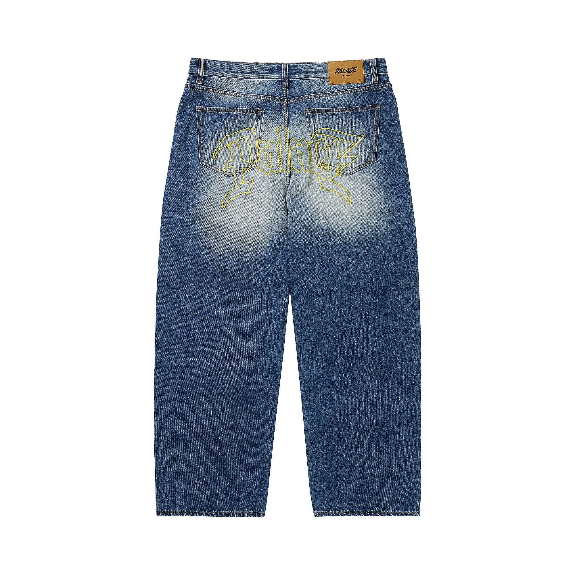 Buy Palace Le Script P90 Baggy Jean 'Distress Blue Wash' - P30T019