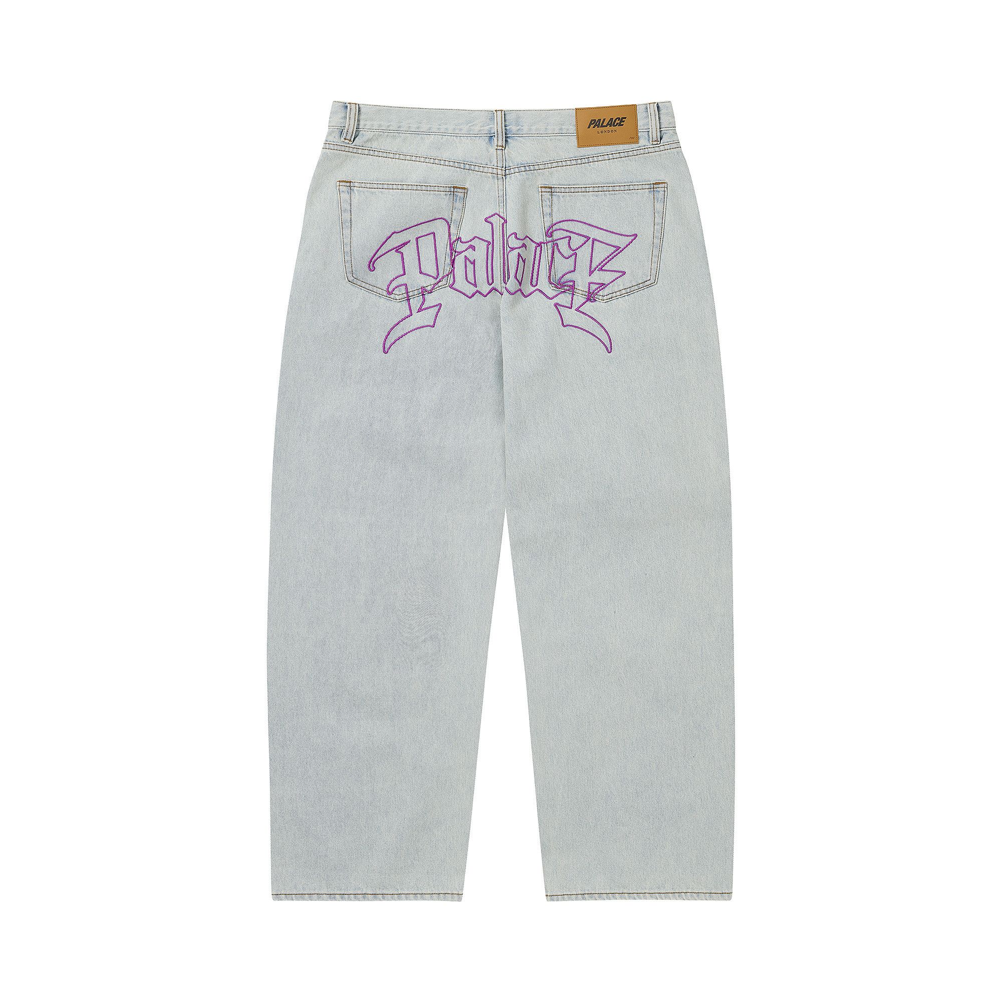 Buy Palace Le Script P90 Baggy Jean 'Light Acid Wash' - P30T007 | GOAT