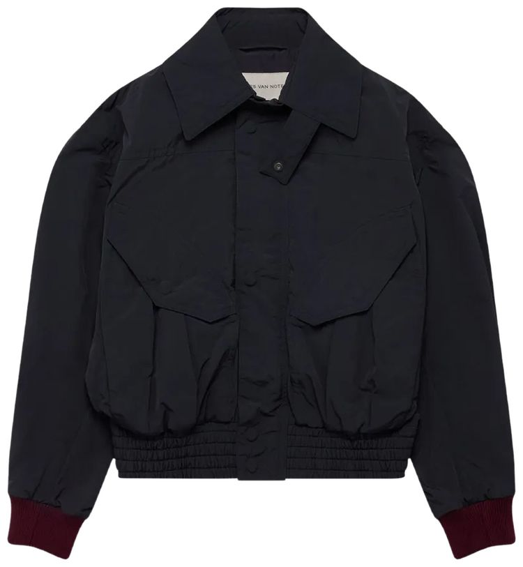 Dries Van Noten Washed Water Repellent Jacket Navy