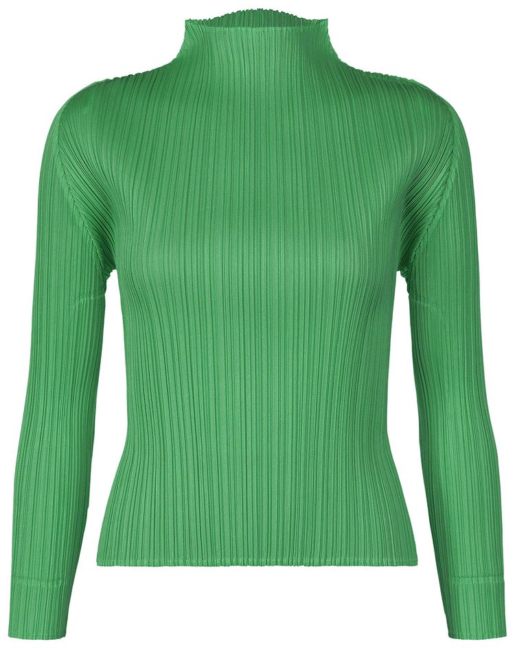 Pleats Please Issey Miyake Monthly Colors March Shirt Grass Green