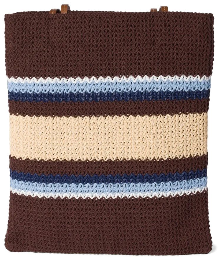 Miu Miu Tessuto Stripes Bag Cacao Celeste