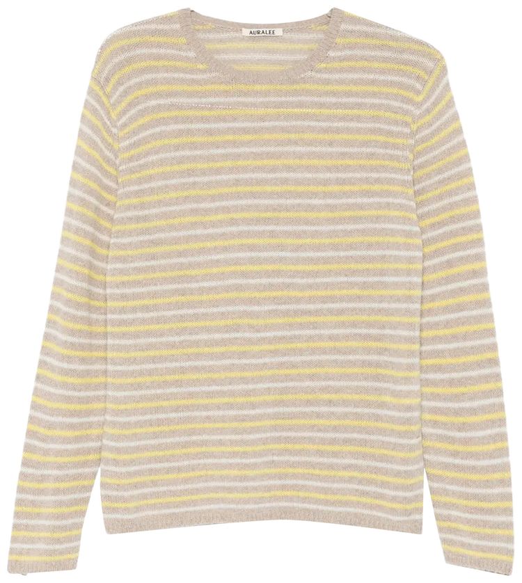 Auralee Summer Cashmere Pullover BeigeYellow