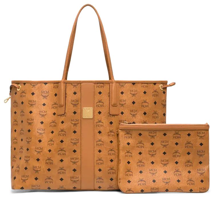 MCM Liz VI Large Shopper Cognac