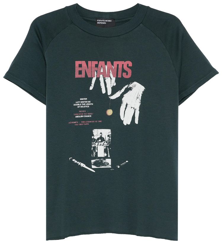Enfants Riches Deprimes Double The Length Of Solstice Raglan T Shirt Faded Green