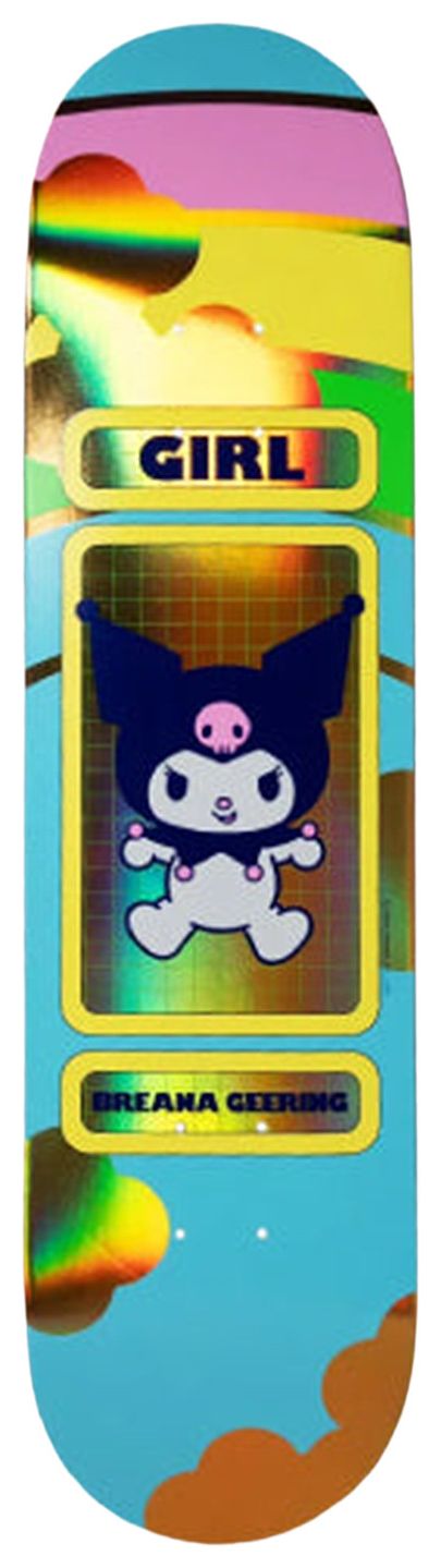 Girl Skateboards x Hello Kitty  Friends Rainbow Skateboard Deck Kuromi Gold Foil Edition