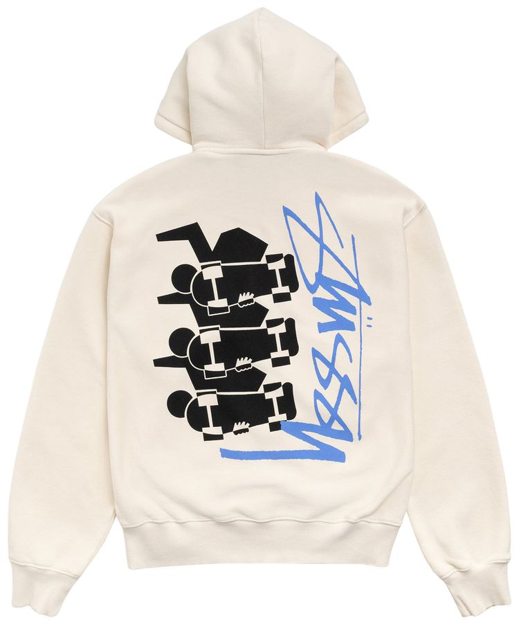 Stussy Stack Zip Hoodie Pigment Dyed Bone