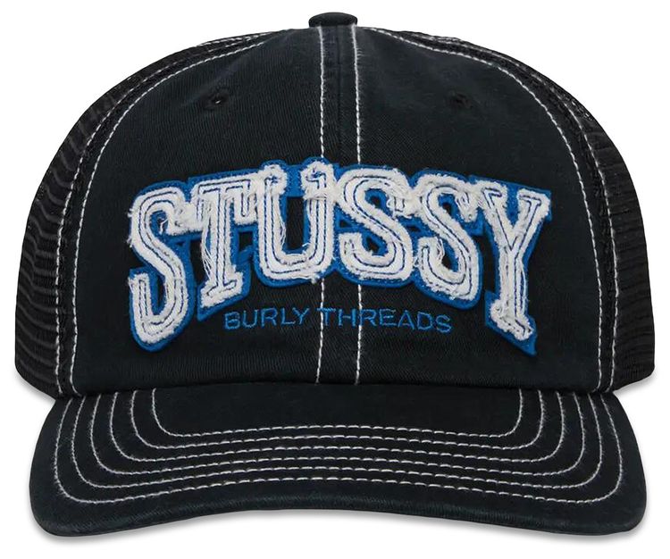 Stussy MD Burly Threads Trucker Black