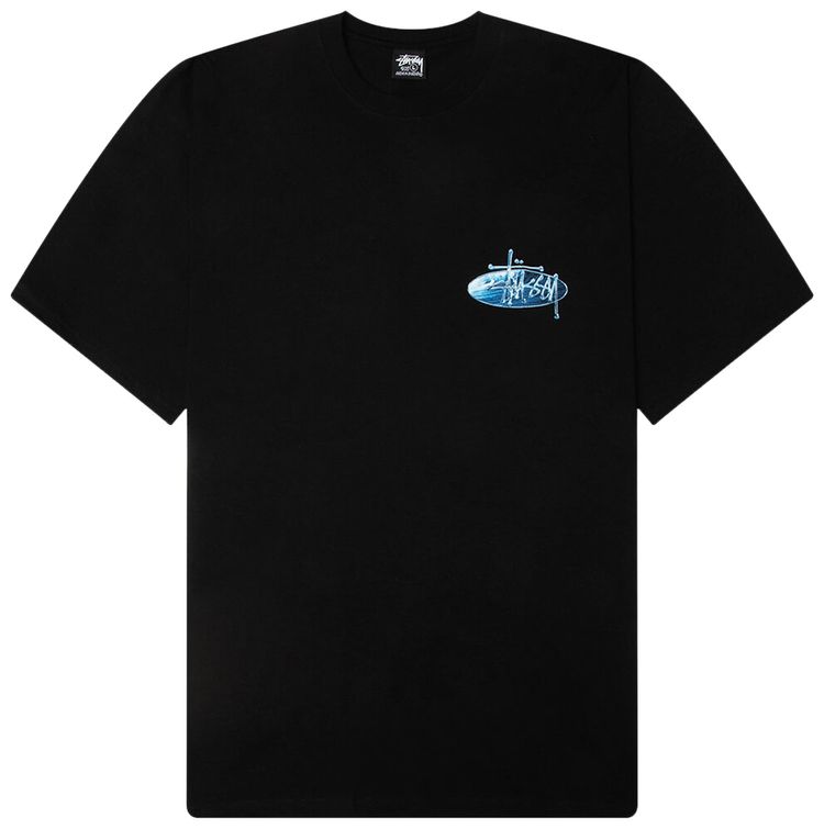 Stussy Wave Oval Tee Black