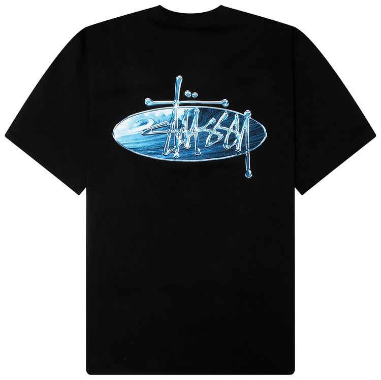 Stussy Wave Oval Tee Black