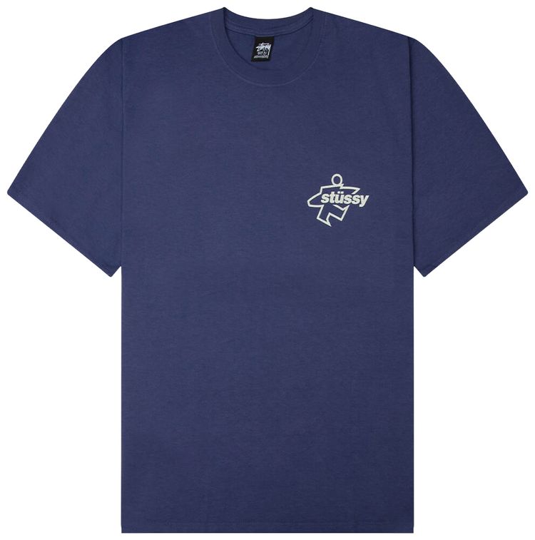 Stussy Surf Size Pigment Dyed Tee Indigo