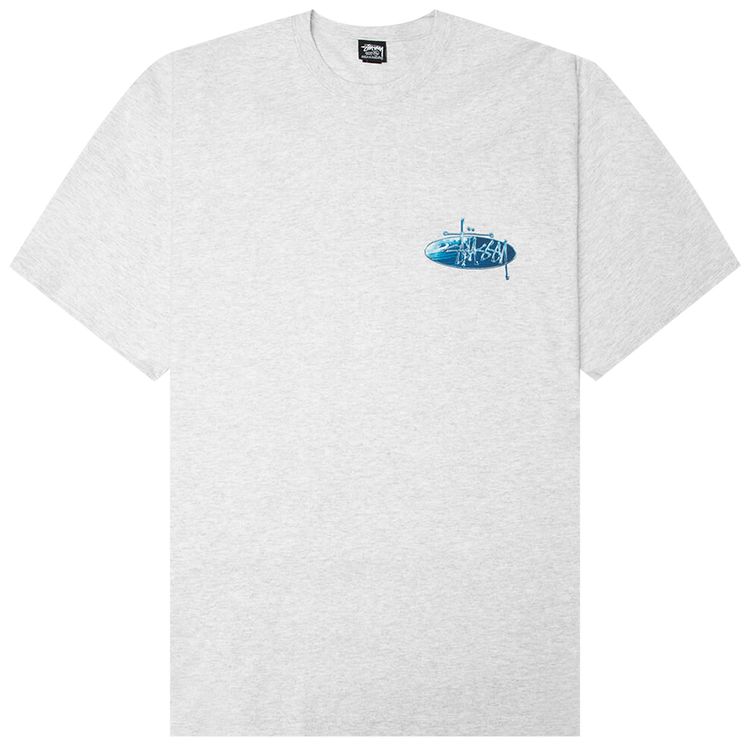 Stussy Wave Oval Tee Ash Heather