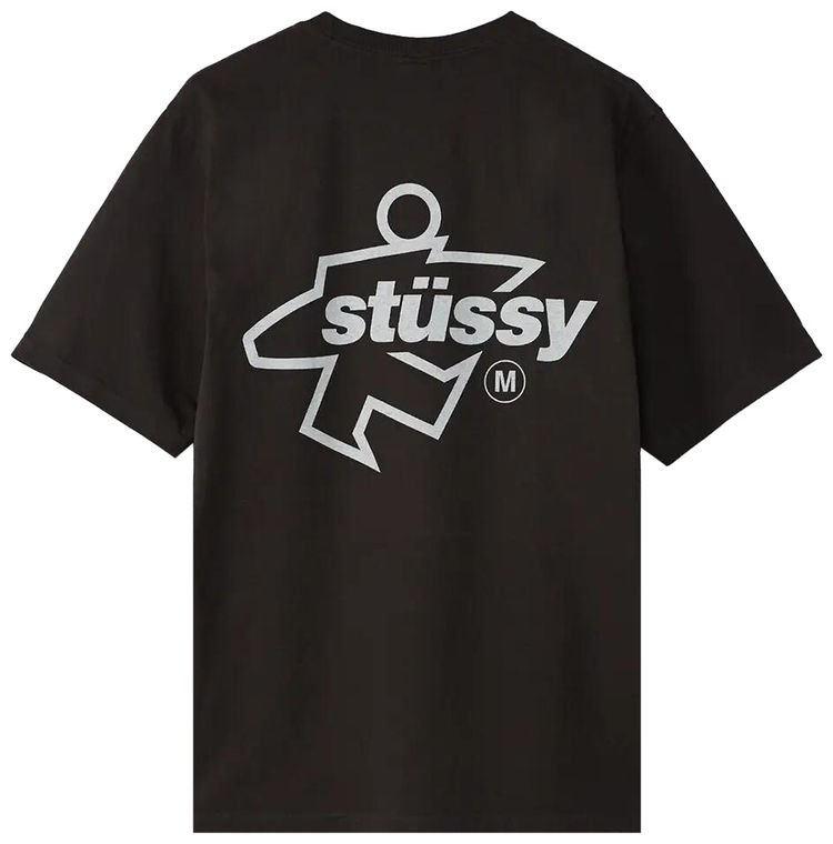Stussy Surf Size Pigment Dyed Tee Faded Black