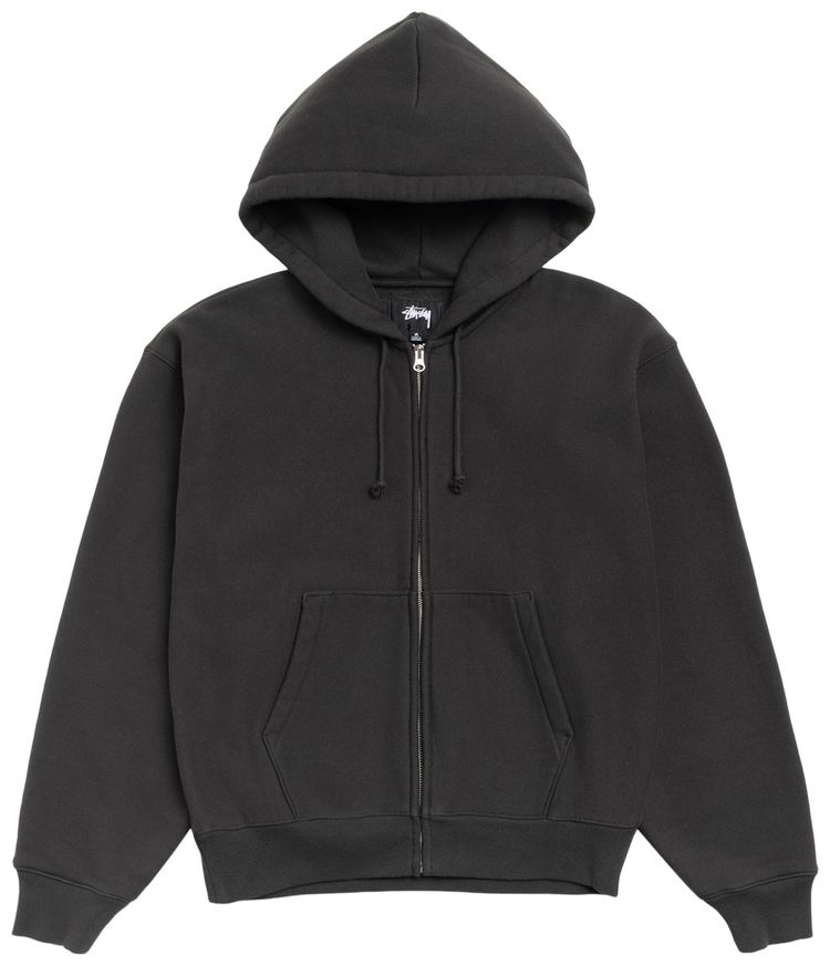 Stussy Basic Diamond Zip Hoodie Black