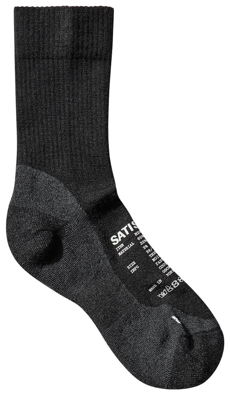SATISFY Merino Nylon Tube Socks Black