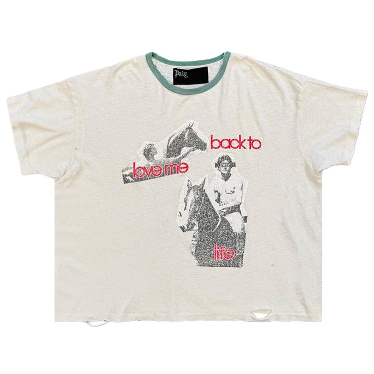 Paly Hollywood Back To Life Ringer T Shirt White