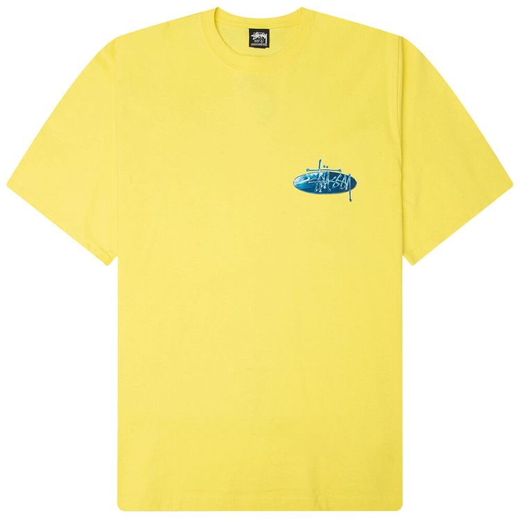 Stussy Wave Oval Tee Lemon