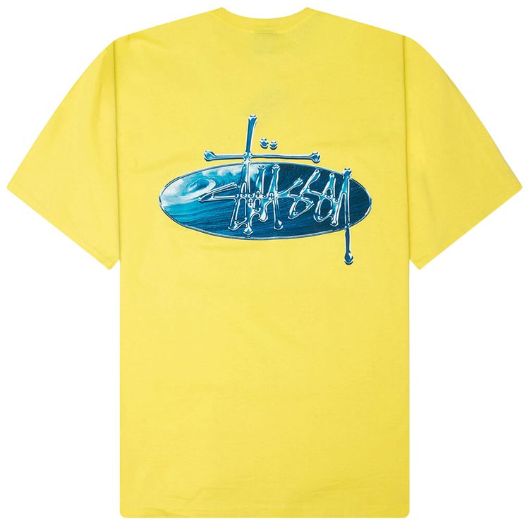 Stussy Wave Oval Tee Lemon