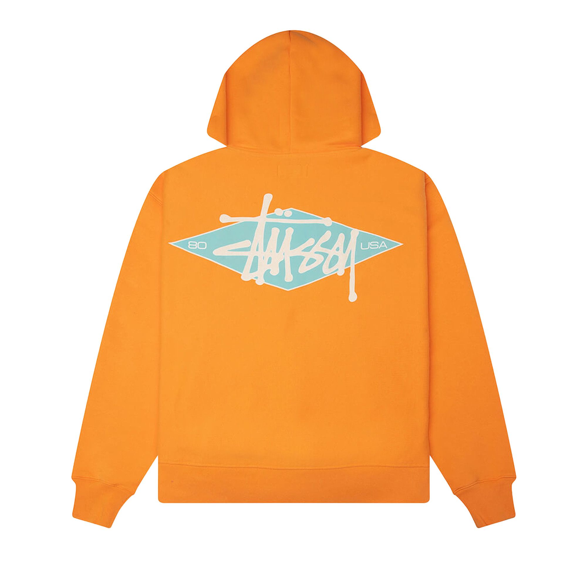 Buy Stussy Basic Diamond Zip Hoodie 'Tangerine' - 118603 TANG | GOAT