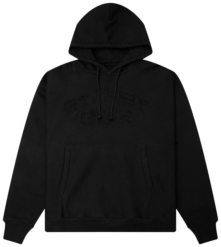 Stussy Gear Applique Hoodie Black
