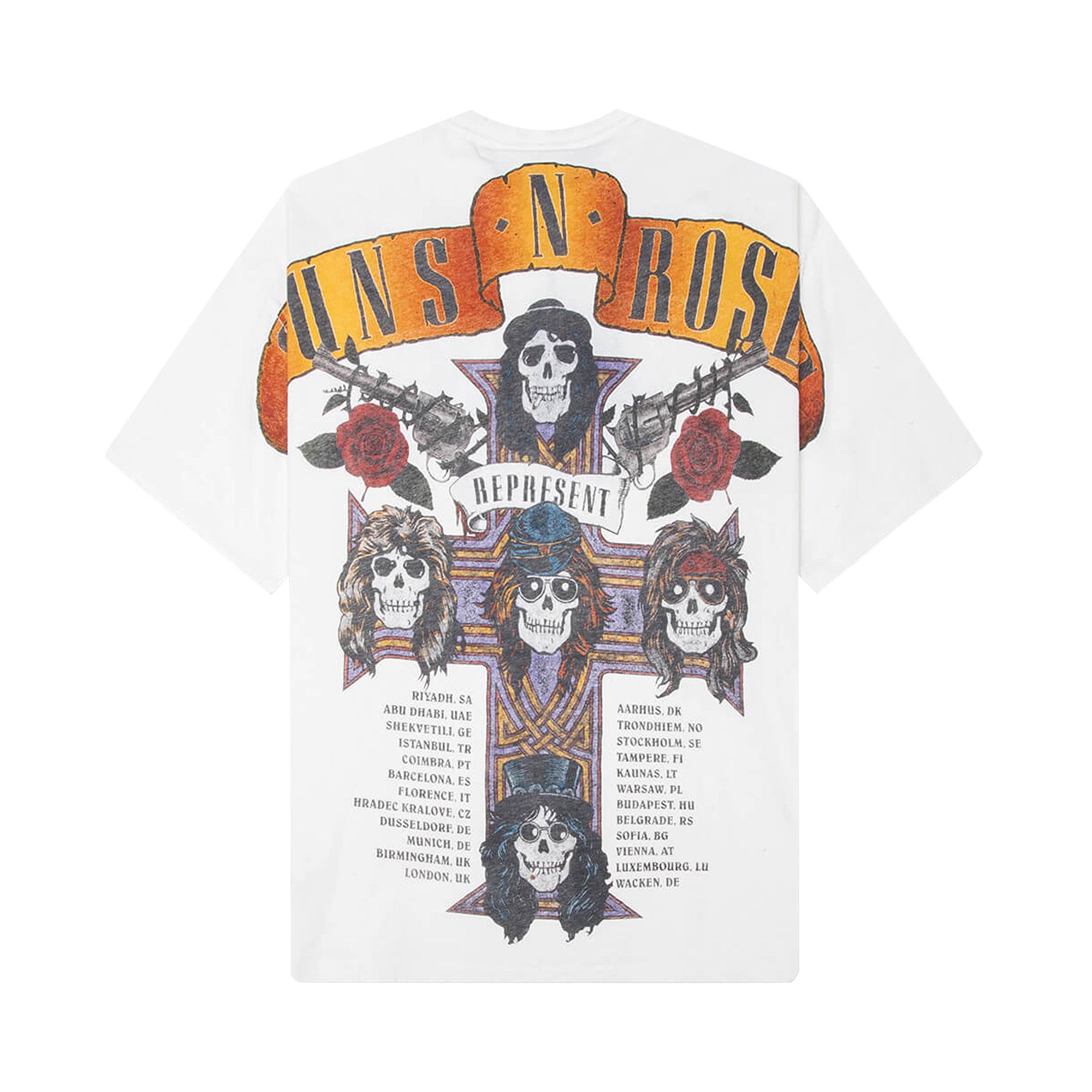 Buy Represent Clo x Guns N' Roses Tour T-Shirt 'Flat White