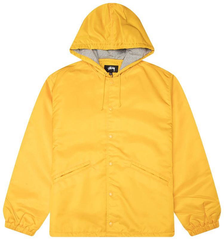 Stussy Hooded Coaches Jacket Yellow