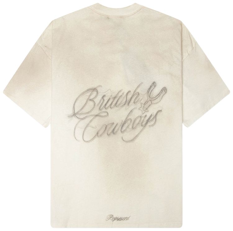 Represent Clo British Cowboys T Shirt Washed Ecru