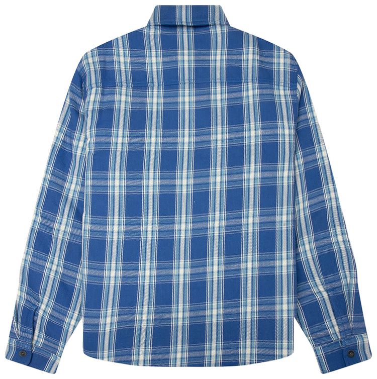 Stussy Lau Plaid Shirt Jacket Blue