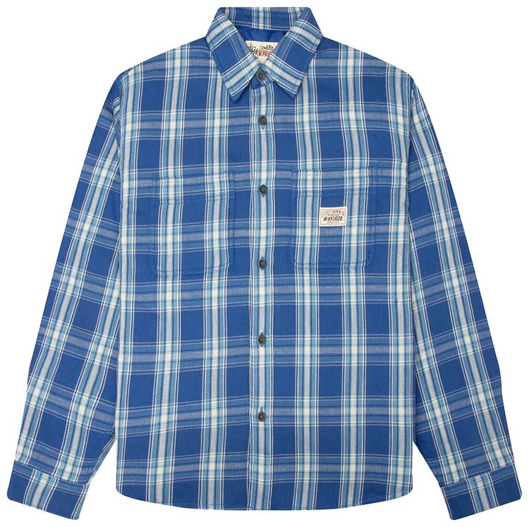 Stussy Lau Plaid Shirt Jacket Blue