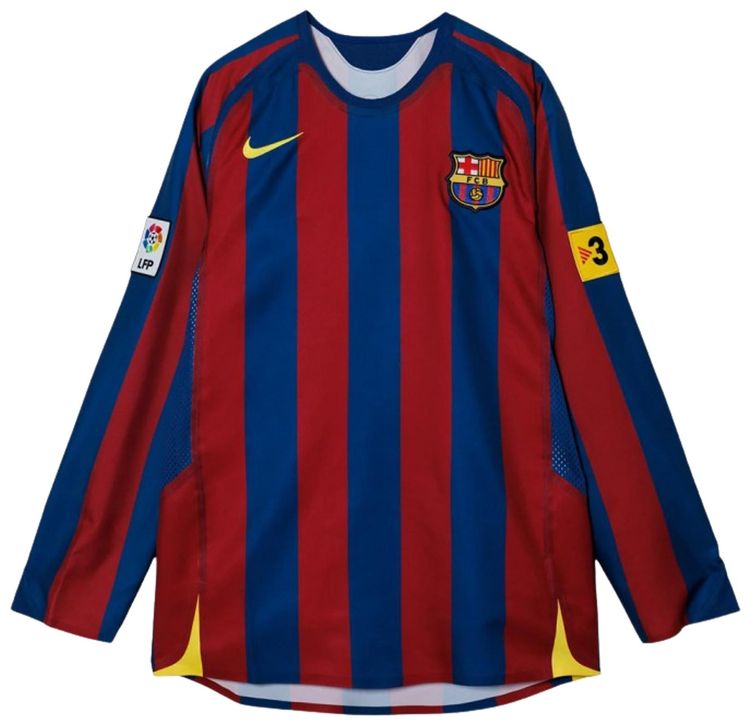 Nike FC Barcelona 200506 Reissue Replica Long Sleeve Jersey RedBlue