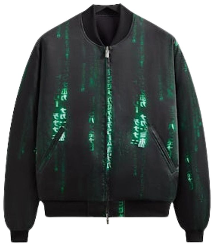 Kith For The Matrix Vance Satin Bomber Jacket Black