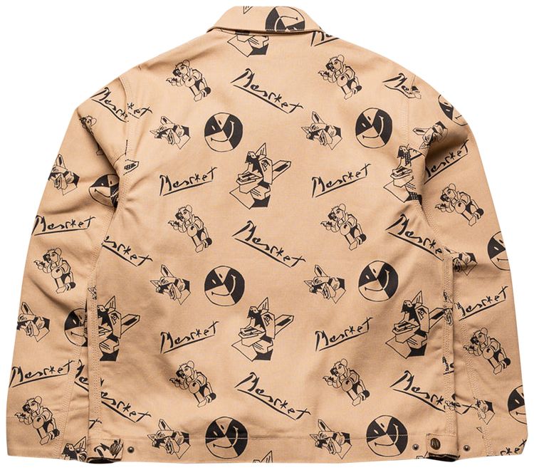Market Smiley Cubism Work Jacket Khaki