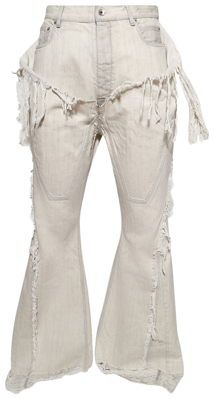 Rick Owens DRKSHDW Slivered Bootcut Denim Milk Wash