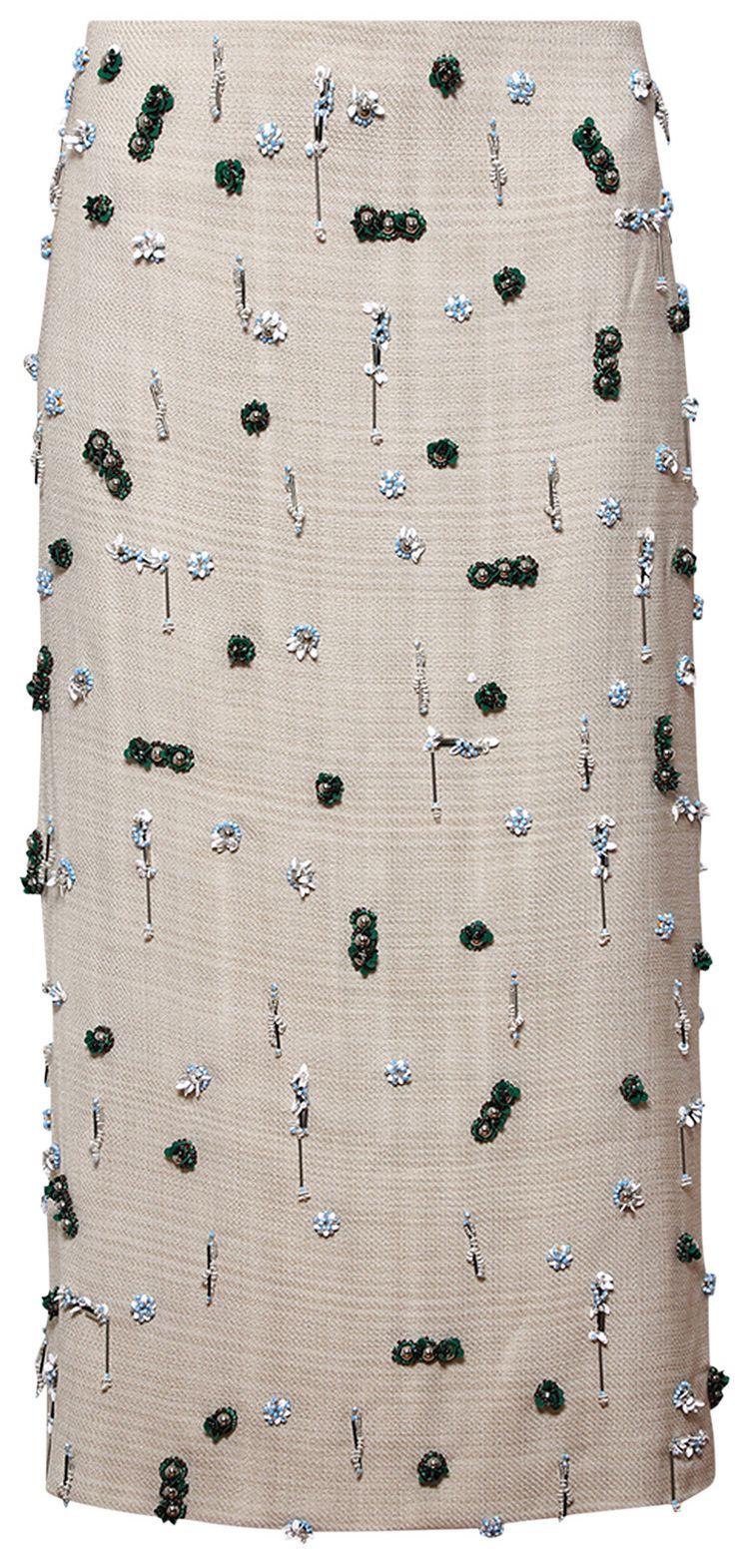 Christopher Esber Embla Beaded Midi Skirt EcruMulticolor