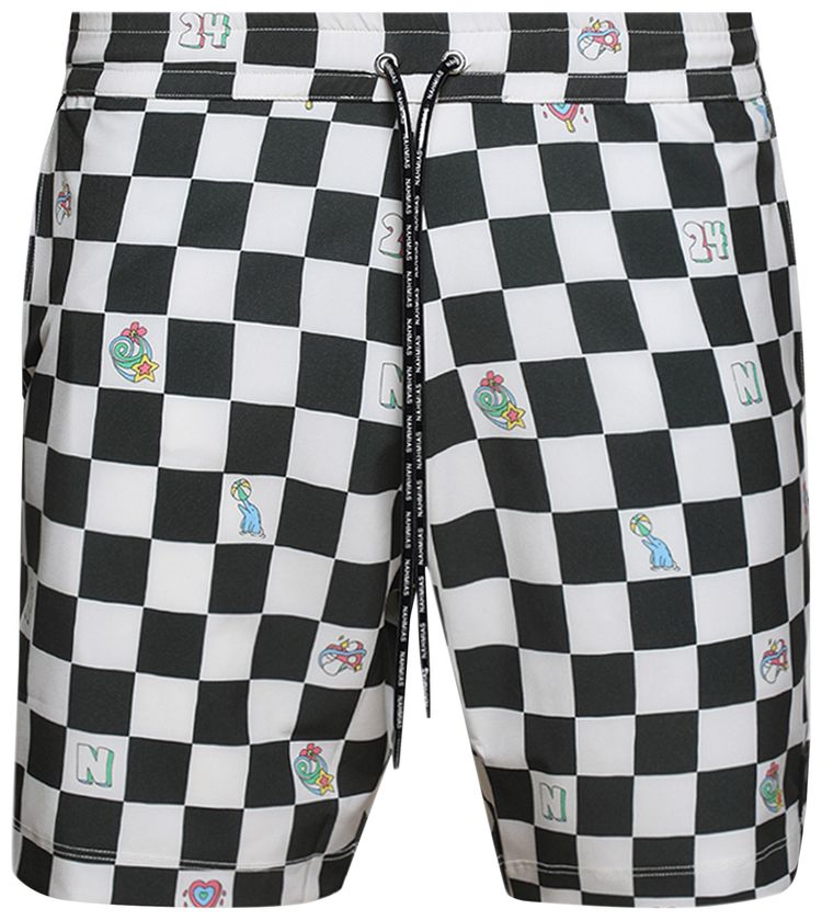 Nahmias Speedway Swim Trunks BlackWhite