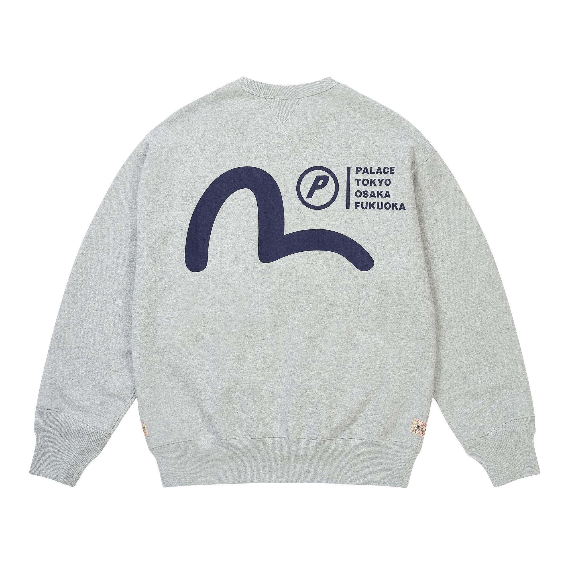 Buy Palace x Evisu Crew 'Grey Marl' - P30CS262 | GOAT