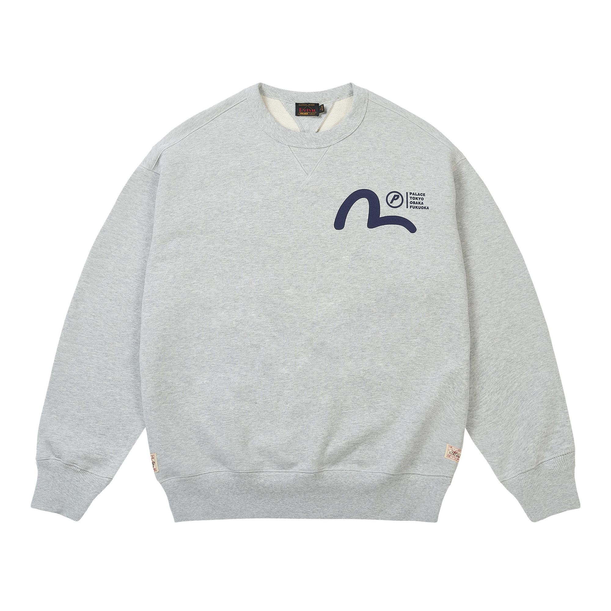 Buy Palace x Evisu Crew 'Grey Marl' - P30CS262 | GOAT