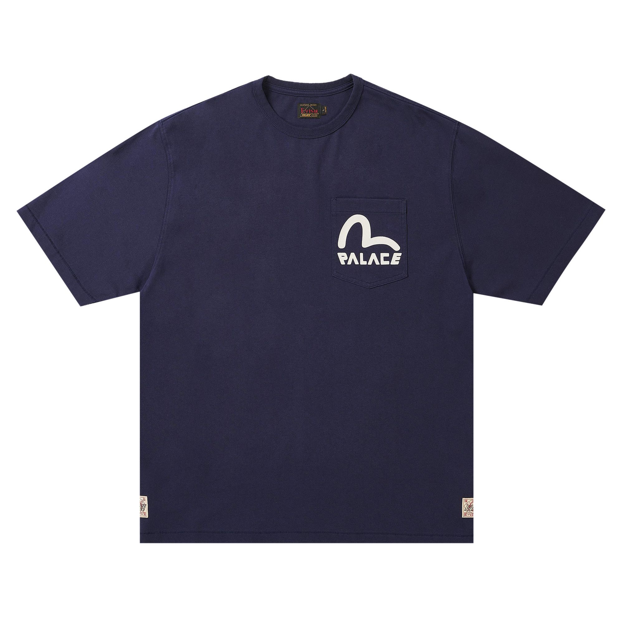 トップス PALACE x EVISU Heavy Wash T Shirt Buy Palace x Evisu Heavy Wash T-Shirt 'Navy' - P30ES241 | GOAT