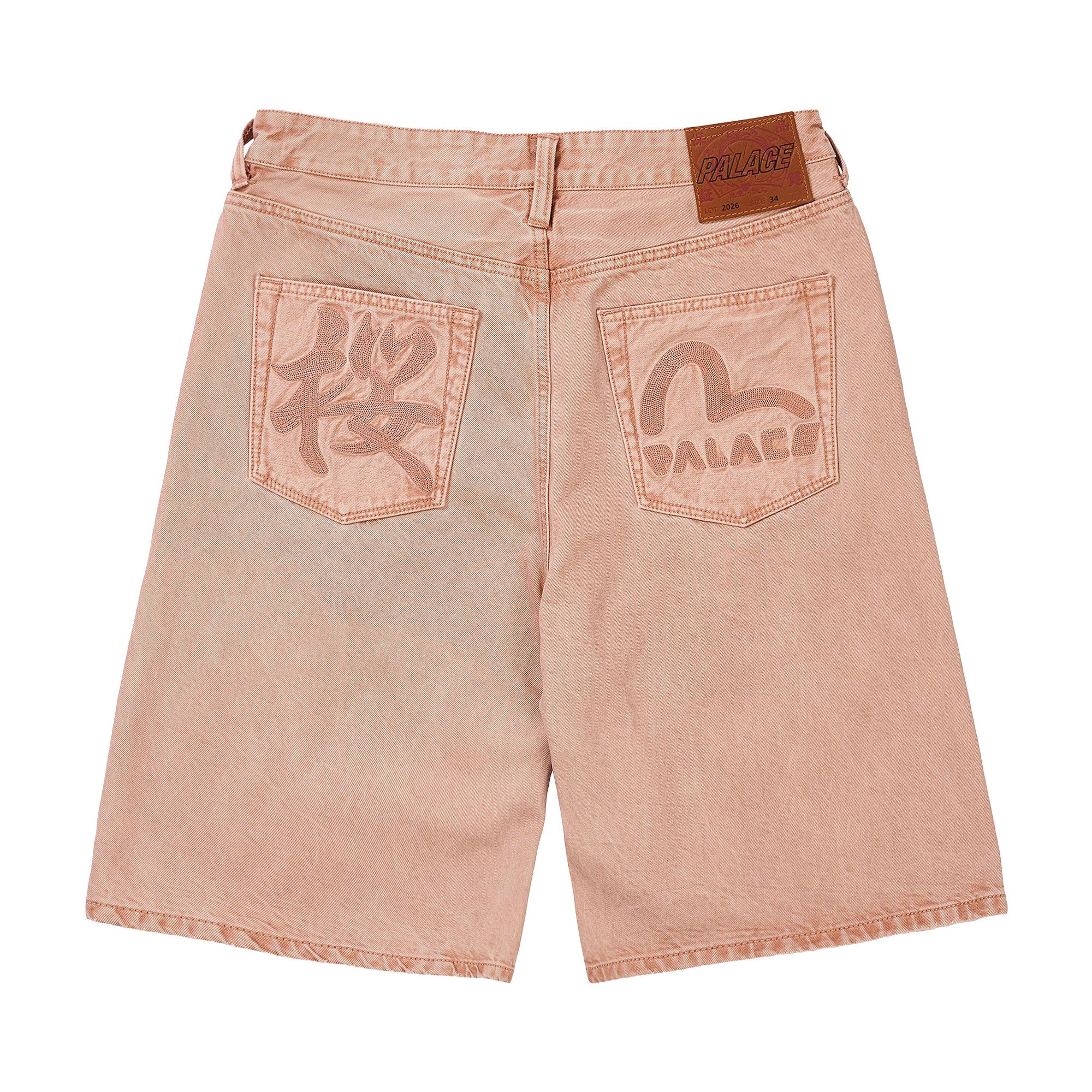 Buy Palace x Evisu Long Denim Short 'Pink Wash' - P30ST117 | GOAT