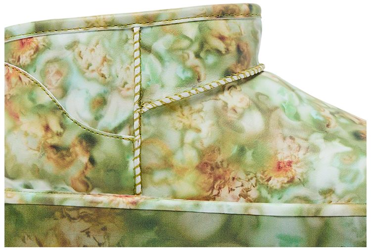 Collina Strada x UGG Classic Ultra Mini Platform Boot Green Floral