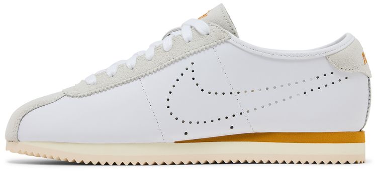 Nike Wmns Cortez Leather White Bronze Perforated Swoosh
