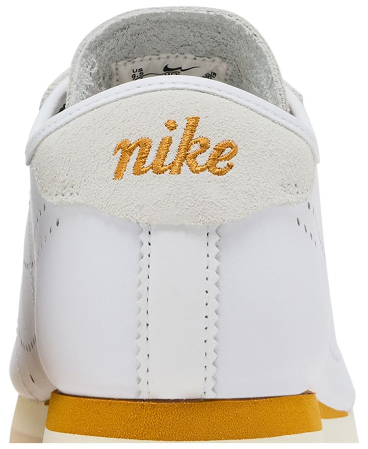 Nike Wmns Cortez Leather White Bronze Perforated Swoosh